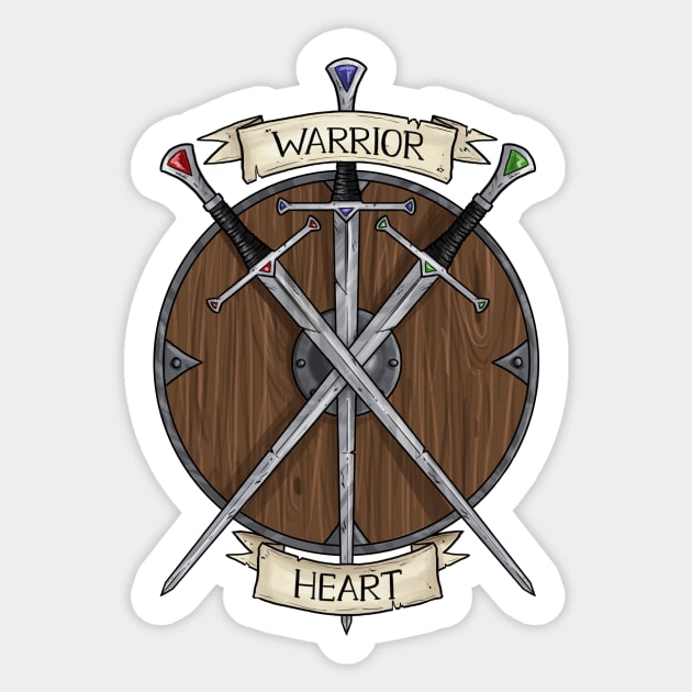 Fighter - Warrior Heart Sticker by Sheppard56